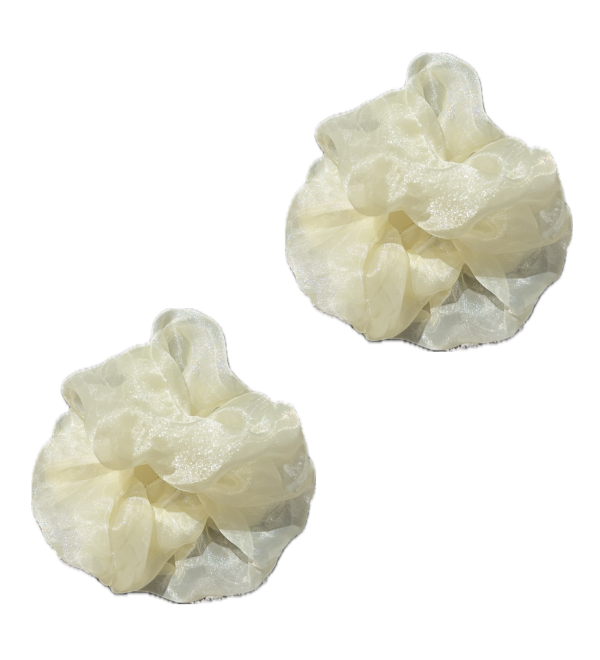 Scrunchies-2-organza-yellow-girls-women-hair-accessories 