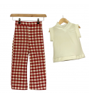 Pants-top-knit-white-red-cotton-girls-v-neck-dresses-sets