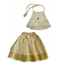 Skirt-top-ethnic-dress-cotton-golden-off-white-girls-full-length-pattupavada-set