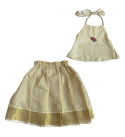 Skirt-top-ethnic-dress-cotton-golden-off-white-girls-full-length-embroidery-pattupavada-set