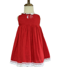 Frock-ruffled-slub-cotton-red-white-lace-girls-dress