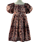 Frock-ruffled-cotton-maroon-flowers-print-puff-sleeves-girls-dress