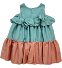 Frock-ruffled-layered-soft-linen-cotton-green-peach-girls-dress