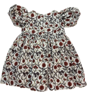Frock-ruffled-cotton-lurex-puff-sleeves-white-red-flower-print-girls-dress