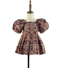 Frock-ruffled-cotton-maroon-flowers-print-puff-sleeves-girls-dress