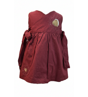 Frock-ruffled-cotton-wine-red-girls-wrap-dress