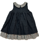 Frock-bloomy-ruffled-cotton-hakoba-black-white-sleeveless-girls-dress
