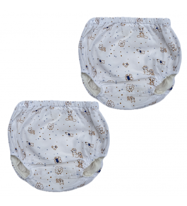 Diaper-cover-2-(6-12 months)-cotton-white-animal-print-baby-inner-dress