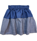 Skirt-top-dress-cotton-Denim-hakoba-black-blue -girls-dress