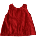 A-line-tunic-(6-12 months)-red-slub-cotton-embroidery*-girls-dress