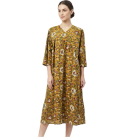 Women’s-Frock-Kurti-Cotton-Ethnic-Wear-Minto-Mustard-Yellow-Dress-meerasatrium
