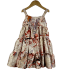 Frock-ruffled-crape-biege-mixed-color-girls-dress
