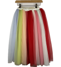 Skirt-top-rainbow-mesh-satin-white-mixed color-girls-dresses-sets